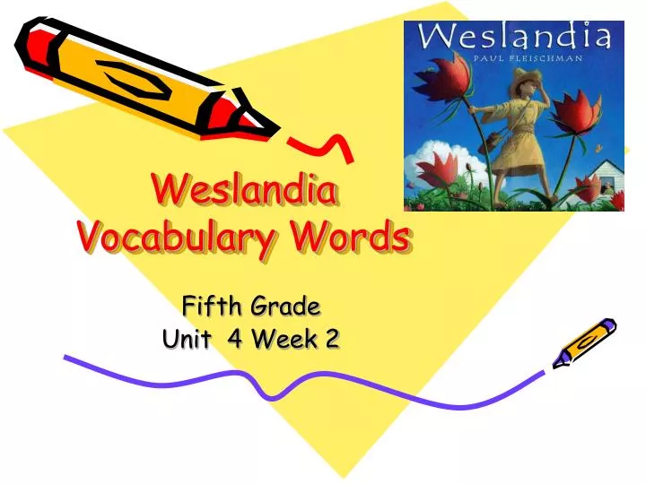 weslandia vocabulary words