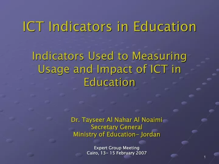 ict indicators in education indicators used to measuring usage and impact of ict in education