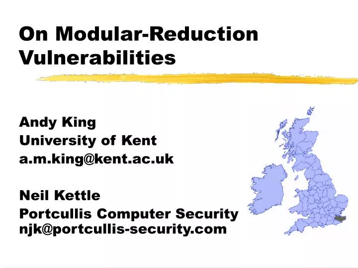 on modular reduction vulnerabilities