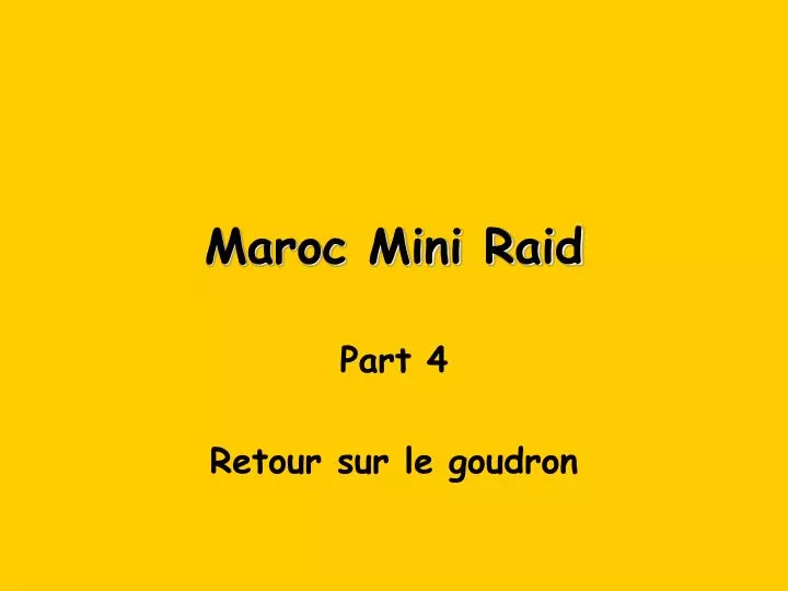 maroc mini raid