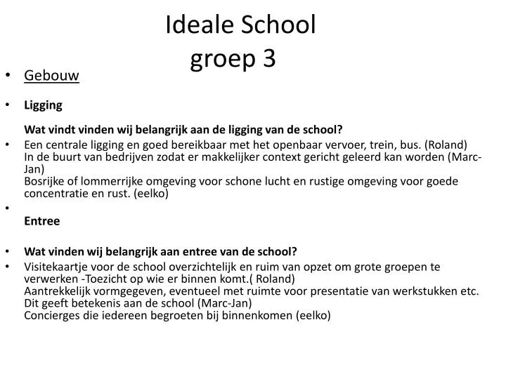 ideale school groep 3