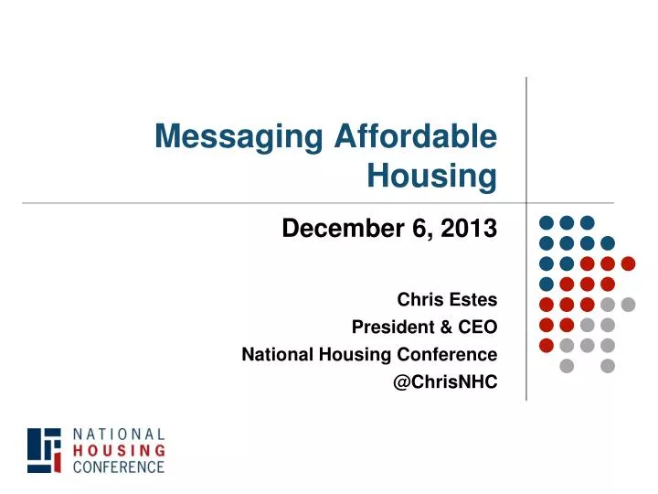 messaging affordable housing
