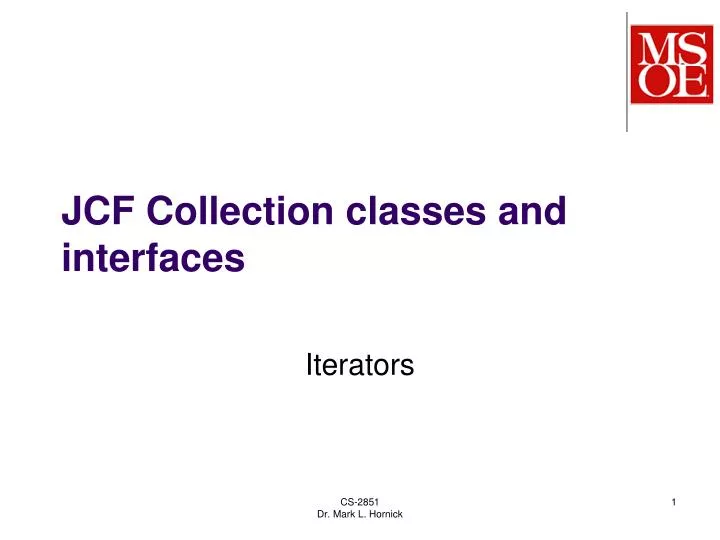 jcf collection classes and interfaces