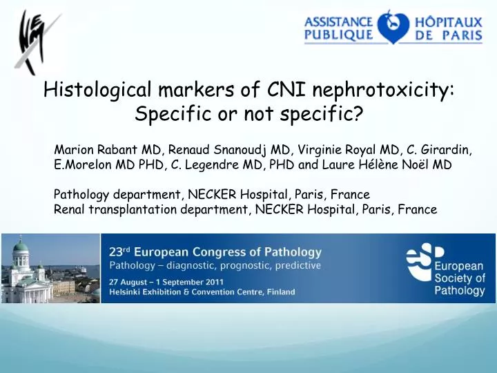 histological markers of cni nephrotoxicity specific or not specific