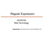 Regular Expression - slide 1