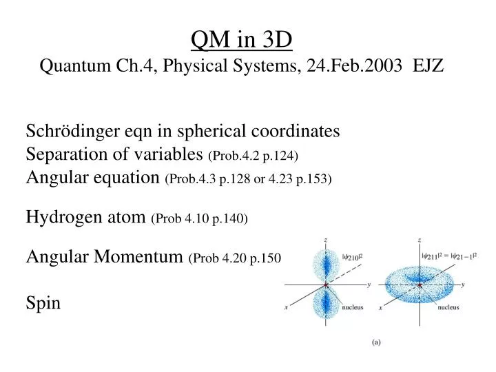 qm in 3d quantum ch 4 physical systems 24 feb 2003 ejz