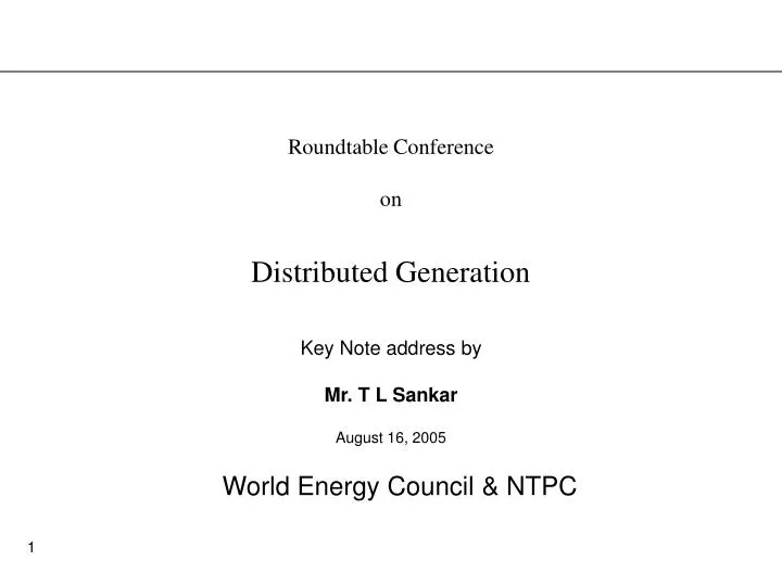 distributed generation