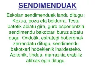 sendimenduak