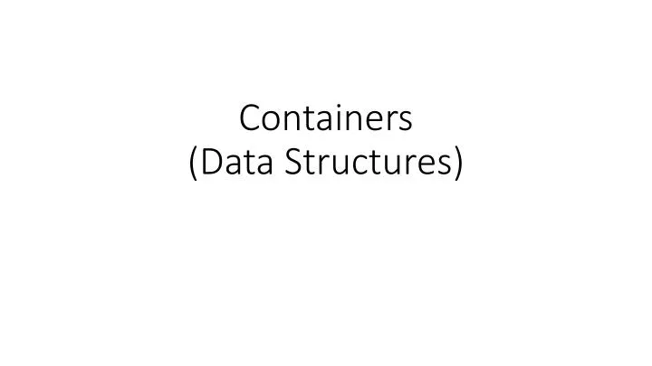 containers data structures