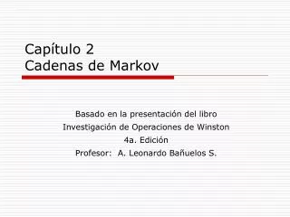 cap tulo 2 cadenas de markov