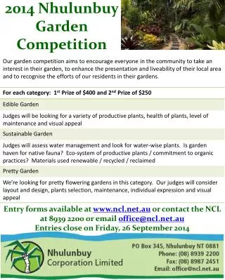 To register or for more information, contact the NCL on 8939 2200 or email office@ncl.au