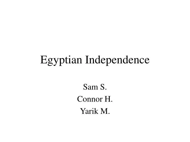 egyptian independence