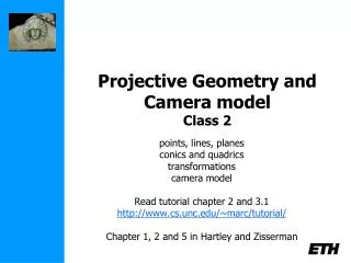 Projective Geometry and Camera model Class 2