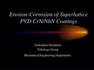 Erosion-Corrosion of Superlattice PVD CrN/NbN Coatings