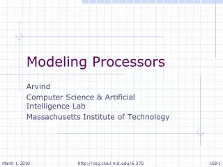 Modeling Processors