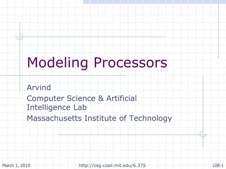 modeling processors