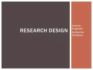 Research design