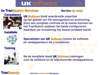 de tran search services service op maat