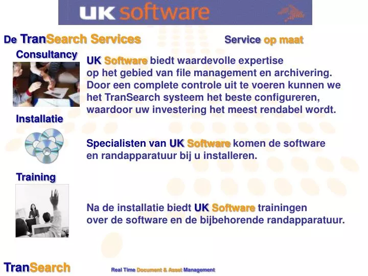 de tran search services service op maat