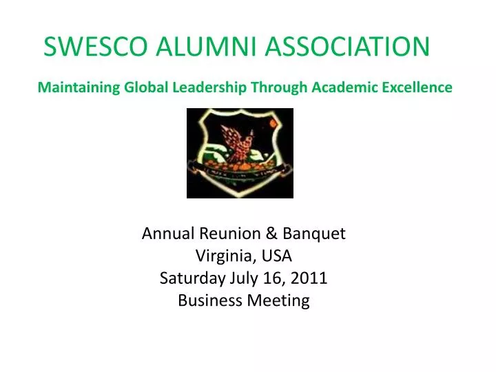 swesco alumni association maintaining global leadership through academic excellence