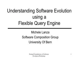 Understanding Software Evolution using a Flexible Query Engine