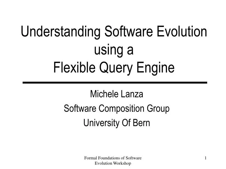 understanding software evolution using a flexible query engine