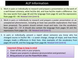 ALP Information