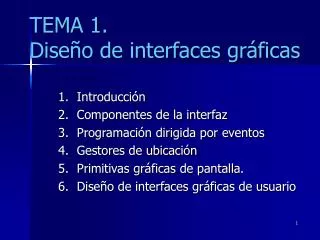 tema 1 dise o de interfaces gr ficas