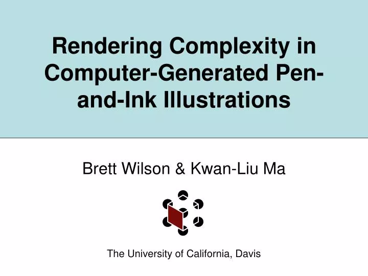 rendering complexity in computer generated pen and ink illustrations