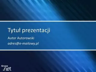 tytu prezentacji
