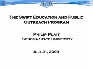 The Swift Education and Public Outreach Program