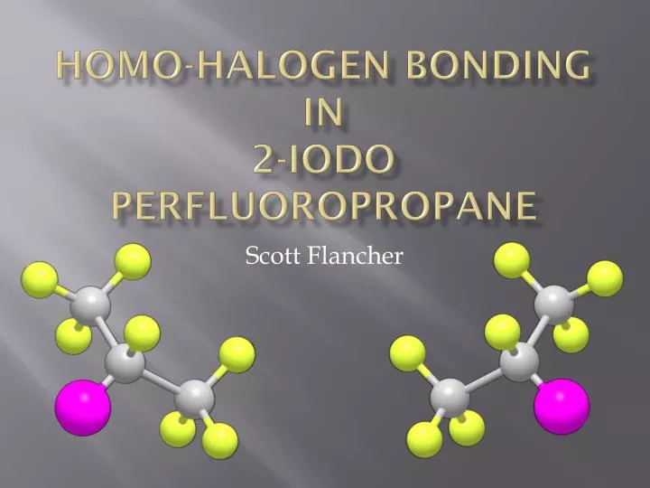homo halogen bonding in 2 iodo perfluoropropane
