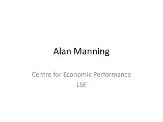 Alan Manning
