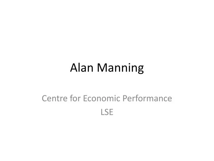 alan manning