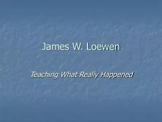 James W. Loewen