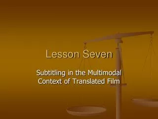 lesson seven