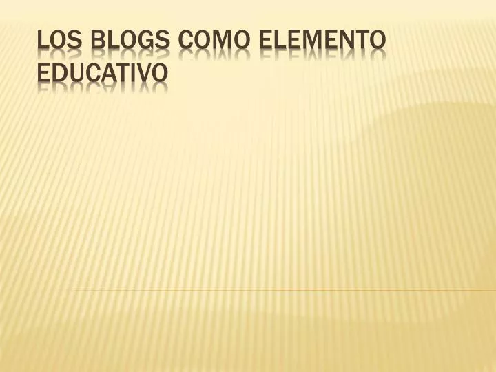 los blogs como elemento educativo