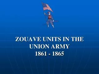 ZOUAVE UNITS IN THE UNION ARMY 1861 - 1865