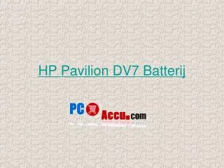 hp pavilion dv7 batterij