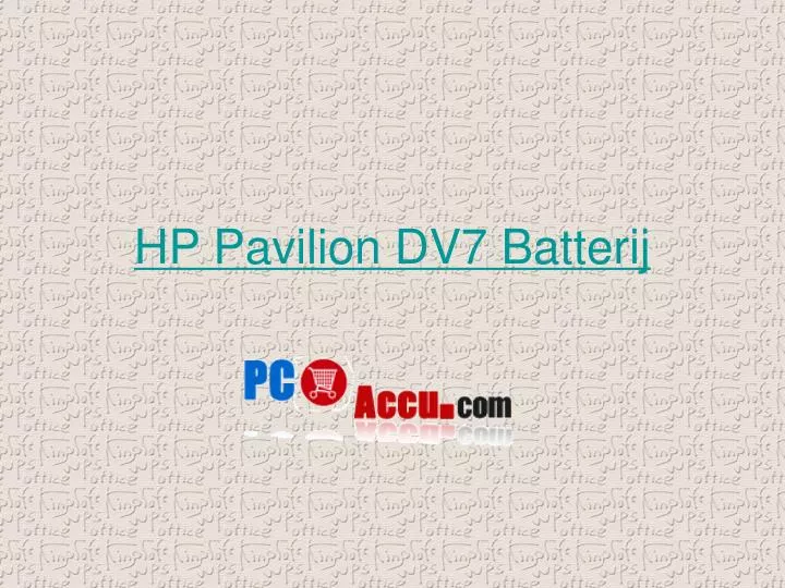 hp pavilion dv7 batterij