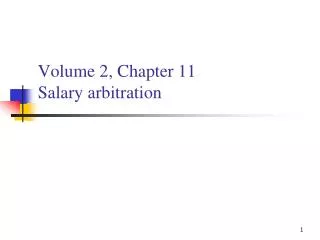 Volume 2, Chapter 11 Salary arbitration