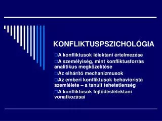 konfliktuspszichol gia