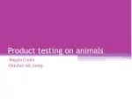 Product testing on animals - slide 1