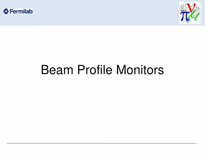 beam profile monitors