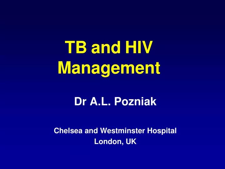 tb and hiv management