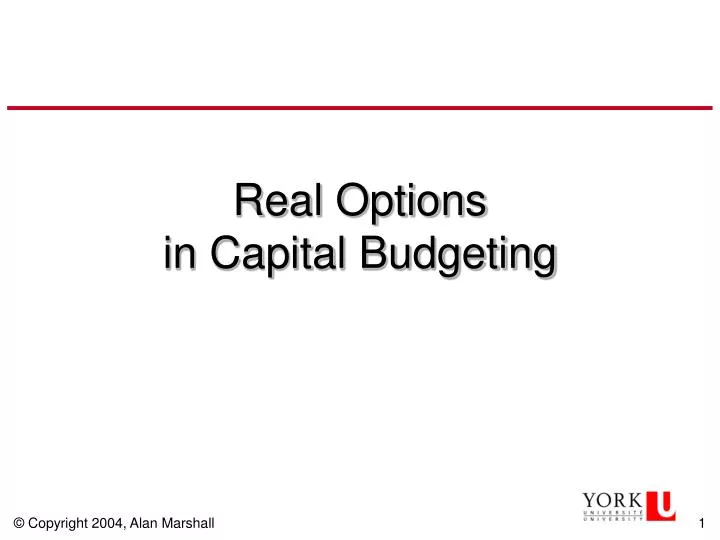 real options in capital budgeting
