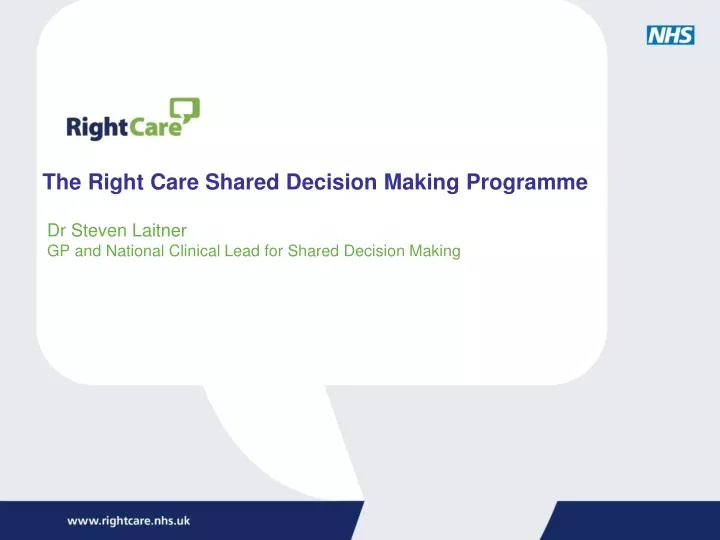 the right care shared decision making programme