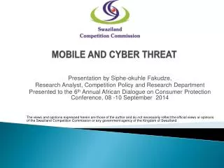 MOBILE AND CYBER THREAT