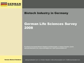 Biotech Industry in Germany