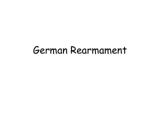 German Rearmament